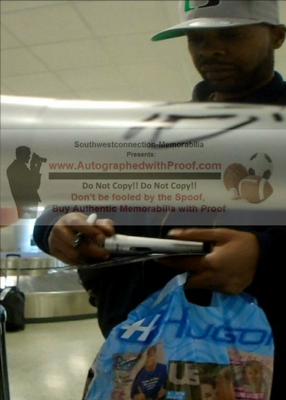 Music-Autographed - Rapper Soopafly Signing Pyle Full Size Microphone, Proof Photo - Beckett BAS 2