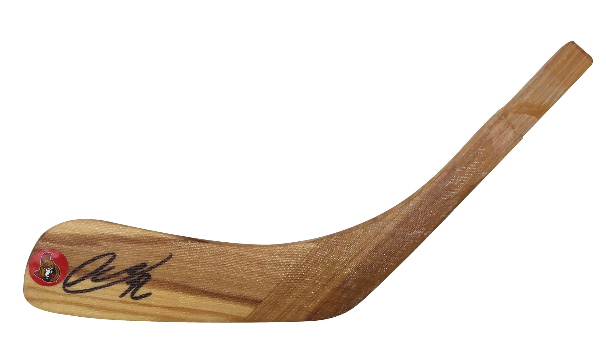 Hockey Stick Blades- Autographed- Thomas Chabot Signed Ottawa Senators Logo Hockey Stick Blade Proof Photo - Beckett BAS 102