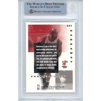 Basketballs- Autographed- Tim Hardaway Signed Miami Heat 1999-2000 Upper Deck Victory Basketball Card Beckett Slabbed 00014390685 - 102