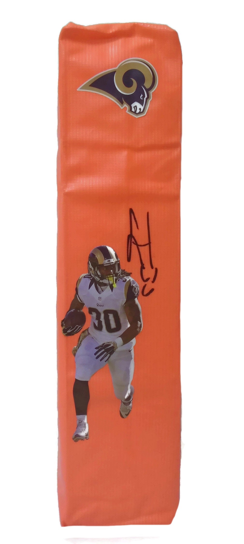 End Zone Pylons- Autographed- Todd Gurley Signed Los Angeles Rams Photo Football Pylon Proof Photo Beckett BAS Authentication 203