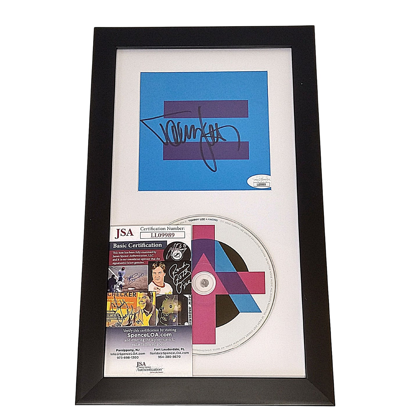 Music- Autographed- Tommy Lee Signed Andro Compact Disc Cover Insert Framed CD Disc- JSA Authentication 103