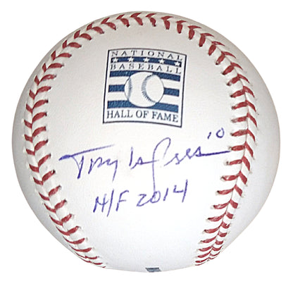 Baseballs- Autographed- Tony LaRussa Signed National Baseball Hall of Fame Logo Baseball- Chicago White Sox- Oakland Athletics- St Louis Cardinals - Proof Photo - JSA Authentication - 102