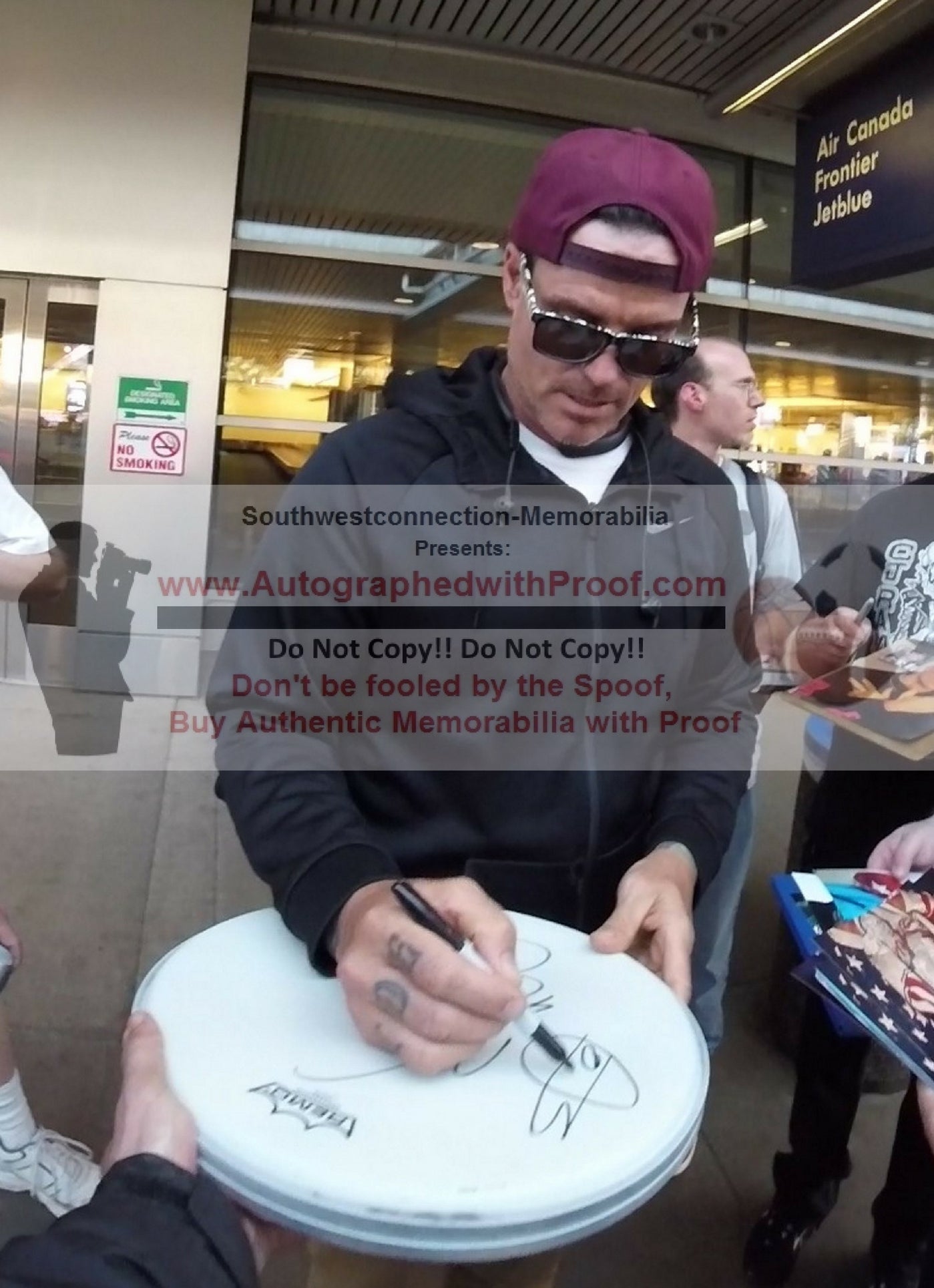 Music- Autographed- Vanilla Ice Signing Drumhead with Teenage Mutant Ninja Turtles Artwork Sketch - Beckett BAS - 1