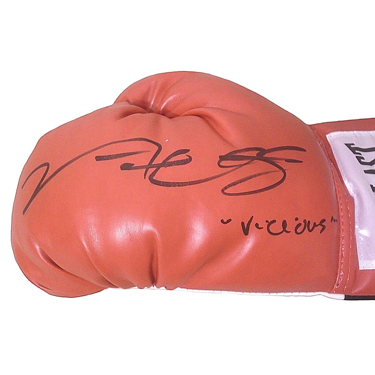 Boxing Gloves-Autographed - Victor Ortiz Signed Everlast Red Boxing Glove W/ Inscription - Beckett BAS 201b