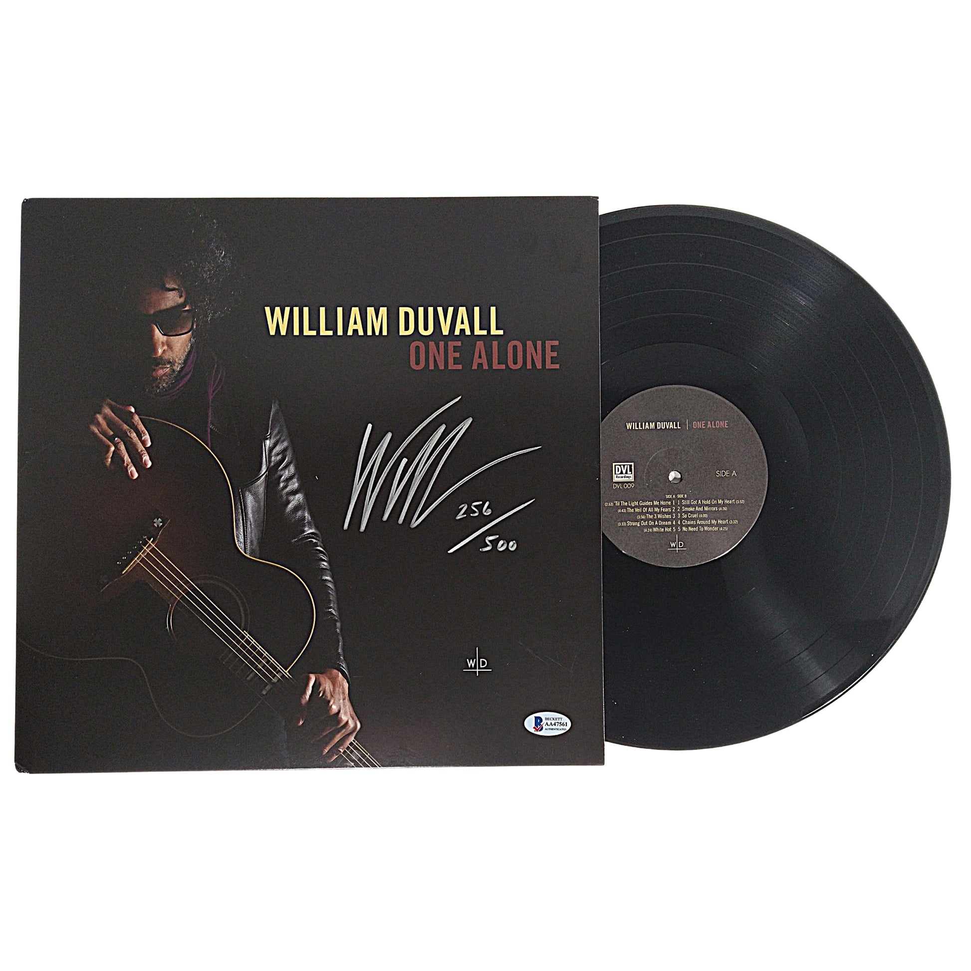 Music- Autographed- William Duvall Signed One Alone Vinyl Record Album Cover Beckett BAS Authentication 103