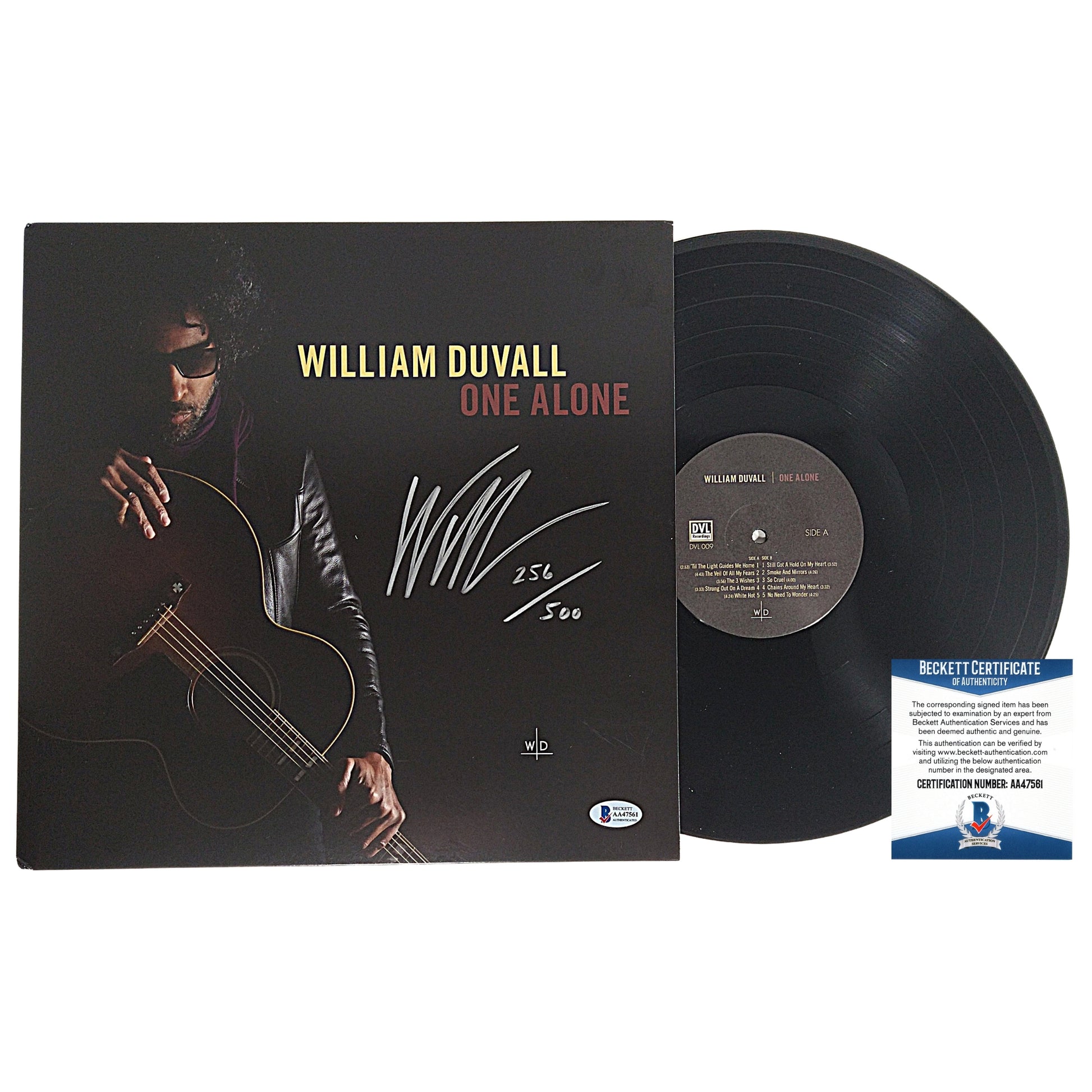 Music- Autographed- William Duvall Signed One Alone Vinyl Record Album Cover Beckett BAS Authentication 101